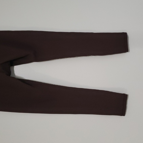 Athleta Elation Ribbed Tight Legging Women Large Chocolate Brown Active Yoga Gym - Picture 6 of 13